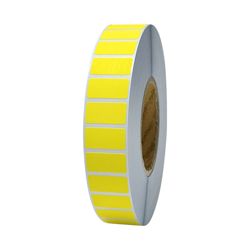 컬러 아트지 (노란색) 30x15(mm) 75지관 6000매 / 색상스티커 바이오 제약 적합 부적합 컬러 검수 라벨